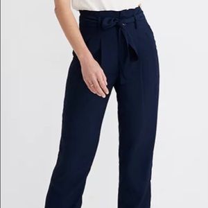 Madewell Navy Paperbag Pants